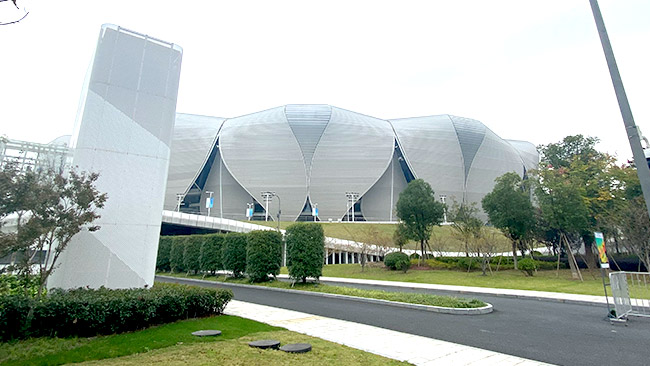 杭州奧體中心無機布防火卷簾門案例1